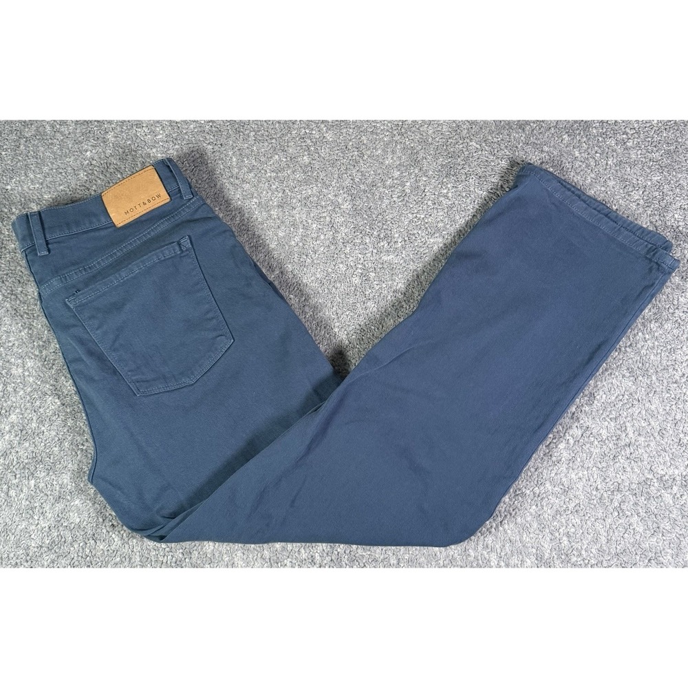 Mott & Bow Jeans Men's 36x30 Blue Straight Mercer Twill Denim Stretch Casual